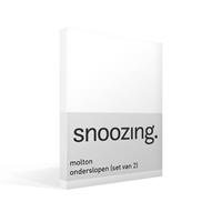 Snoozing Katoen Molton Onderslopen (Set Van 2) - 100% Katoen - 50x70 Cm - Wit
