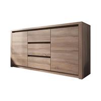 Meubella - Dressoir Monaco - Truffel Eiken - 140 Cm