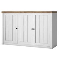 Meubella - Dressoir Parello 4 - Wit - Eiken - 130 Cm