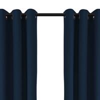 Larson - Luxe Verduisterend Gordijn Met Ringen- 150x250 Cm - Dark Blue