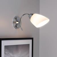 EULUNA Wandlamp Varietta met glazen kap, chroom