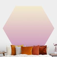 Klebefieber Hexagon Mustertapete selbstklebend Farbverlauf Creme