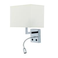 Euluna Wandlamp hotel LED met flexibele leesarm, wit