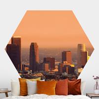 Klebefieber Hexagon Fototapete selbstklebend Skyline of Los Angeles