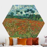 Klebefieber Hexagon Fototapete selbstklebend Vincent van Gogh - Mohnfeld