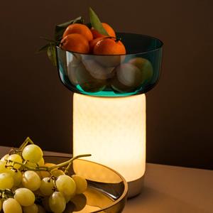 Artemide Bontà tafellamp met kom LED oplaadbaar turquoise