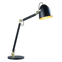 Lucande Nordin tafellamp zwart/goud instelbaar