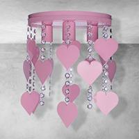 EULUNA Plafondlamp Corazon in pink met harten