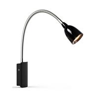 Markslöjd LED-Wandlampe Tulip mit Kabel und Stecker, schwarz