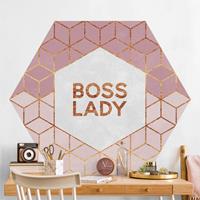 Klebefieber Hexagon Mustertapete selbstklebend Boss Lady Sechsecke Rosa