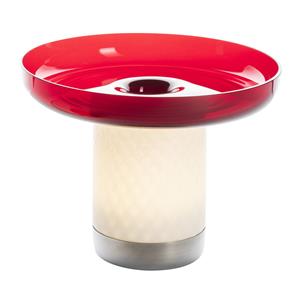 Artemide Bontà tafellamp met schaal LED oplaadbaar rood
