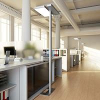 Arcchio Office LED vloerlamp Aila, daglichtsensor 4.000K