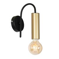 EULUNA Wandlamp Loppe, 1-lamp, zwart/goud