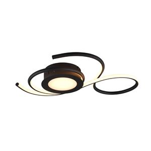 Trio Lighting LED-Deckenleuchte Jive, 50cm, schwarz matt