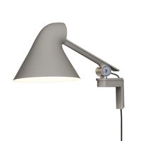 Louis Poulsen NJP LED-Wandlampe Arm kurz, hellgrau