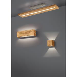 Trio Lighting LED-Wandleuchte Brad aus Holz, up/down, 11x11 cm