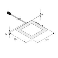 HERA LED-Möbeleinbauleuchte Dynamic FAQ 58 stahl 3W CCT