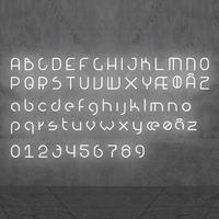 Artemide Alphabet of Light Uppercase 'M' AR 1201M00A Wit