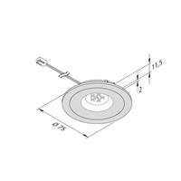 HERA LED-Möbeleinbaustrahler AR 68 4W edelstahl 3.000K