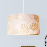 EULUNA Hängeleuchte Areca mit Blattmuster, gold