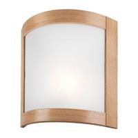 Euluna Wandlamp Zanna van hout, hoogte 34 cm, eiken licht