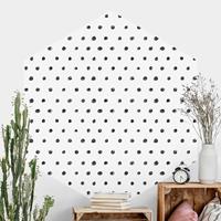 Klebefieber Hexagon Mustertapete selbstklebend Schwarze Tusche Punktemuster