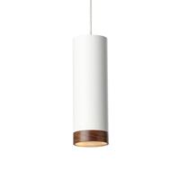 Domus LED hanglamp PHEB, wit/noten