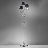 Euluna Vloerlamp Jacqueline, 3-lamps, zwart