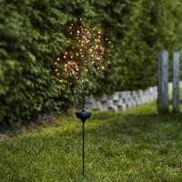 STAR TRADING LED-Solarleuchte Firework mit Erdspieß dreiflammig