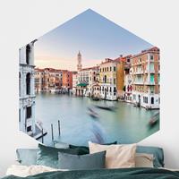 Klebefieber Hexagon Fototapete selbstklebend Canale Grande Blick von der Rialtobrücke Venedig
