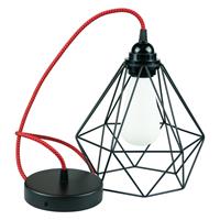 SEGULA Diamant hanglamp in zwart en rood