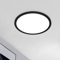 Briloner LED-Panel Piatto CCT Fernbedienung, rund, schwarz