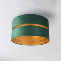 EULUNA Plafondlamp Duo van textiel, groen/goud