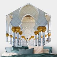Klebefieber Hexagon Mustertapete selbstklebend Moschee in Abu Dhabi