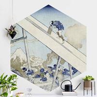 Klebefieber Hexagon Fototapete selbstklebend Katsushika Hokusai - In den Totomi Bergen