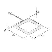 HERA LED meubelverlichting FAQ 58, staal, 3W, 3.000K