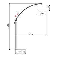 Aluminor Rainbow vloerlamp ebbenhout/chroom