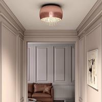 Lucande Elinara kristal-plafondlamp, 5-lamps koper