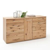 Sideboard SAMARA-05 Wohn- Esszimmerschrank aus Asteiche Bianco massiv - B/H/T: 150/78/44cm