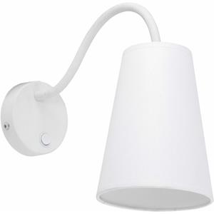 LICHT-ERLEBNISSE Verstellbare Wandlampe Weiß mit Schalter