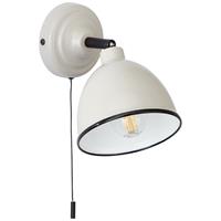 BRILLIANT Lampe Telio Wandleuchte Zugschalter grau/taupe 1x D45, E14, 28W, geeignet für Tropfenlampen (nicht enthalten) Mit Zugschalter - grau