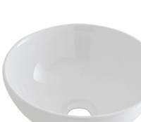 HUDSON REED Aufsatzwaschbecken Ashbury - Moderne Waschschale aus Keramik in Weiß Rund 280MM Breite - Waschbecken Waschtisch - 