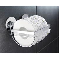 Wenko TurboFIX Edelstahl Toilettenpapierhalter, rostfrei, Befestigen ohne bohren - Silber - 