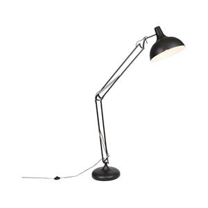 QAZQA Vloerlamp hobby fl - Zwart - Retro - L 750mm