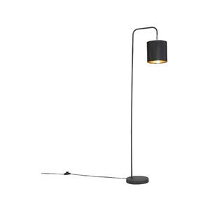 Qazqa Moderne Vloerlamp Zwart - Lofty