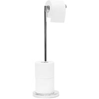 RELAXDAYS Toilettenpapierhalter stehend HBT: ca. 69 x 16,5 x 16,5 cm freistehender Papierrollenhalter in Edelstahl-Optik edler Rollenhalter für