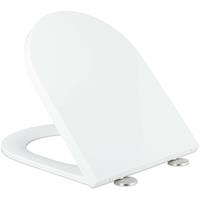 RELAXDAYS Toilettendeckel mit Absenkautomatik, BxT 36x45 cm, WC Sitz D-Form, leicht abnehmbar, Klobrille Duroplast, weiß