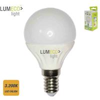 EDM Packung mit 10 Stück Led sphärische Lampe 5W 400 Lumen E14 3200K Lumeco 98323