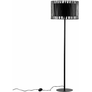 LICHT-ERLEBNISSE Moderne Stehlampe Schwarz Wohnzimmer145 cm klein MINA