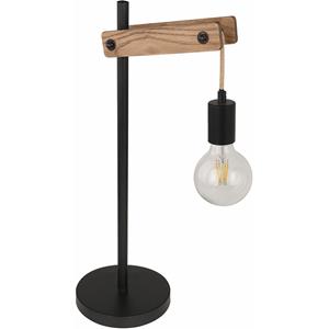 Globo Schreib Tisch Lampe Leuchte Hanfseil Natur-Holz Beleuchtung Schlaf Zimmer Büro